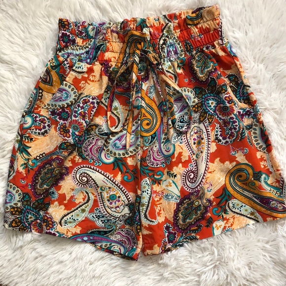 Paper Bag High Waist Shorts - Picture 1 of 3